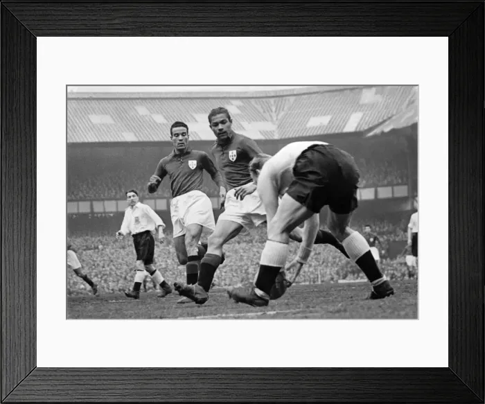 Framed Print : England v Portugal at Liverpool. The English Goalkeeper, Williams Framed Print : England v Portugal at Liverpool. The English Goalkeeper, Williams