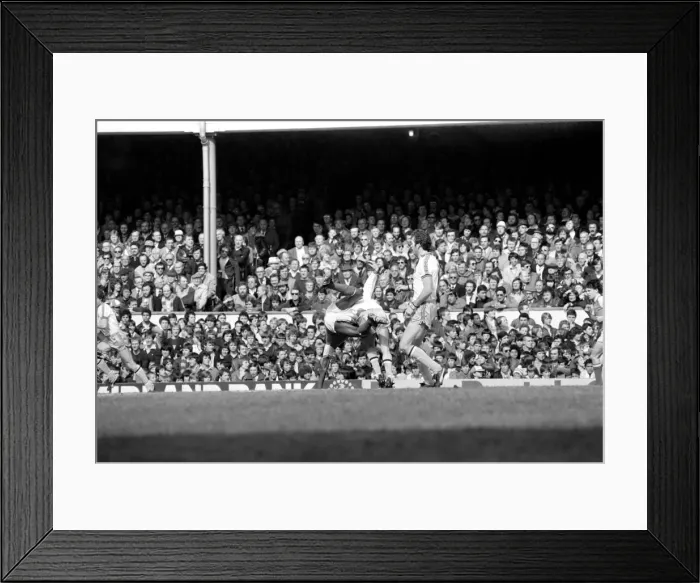Framed Print : Division One Football 1980 / 81 Season. Arsenal v Aston Villa, Highbury Framed Print : Division One Football 1980 / 81 Season. Arsenal v Aston Villa, Highbury