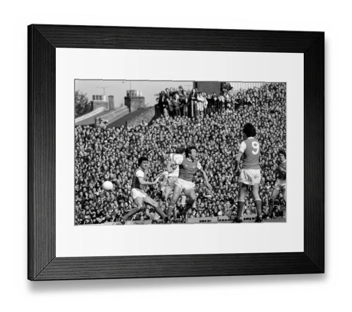 Framed Print : Division One Football 1980 / 81 Season. Arsenal v Aston Villa, Highbury Framed Print : Division One Football 1980 / 81 Season. Arsenal v Aston Villa, Highbury