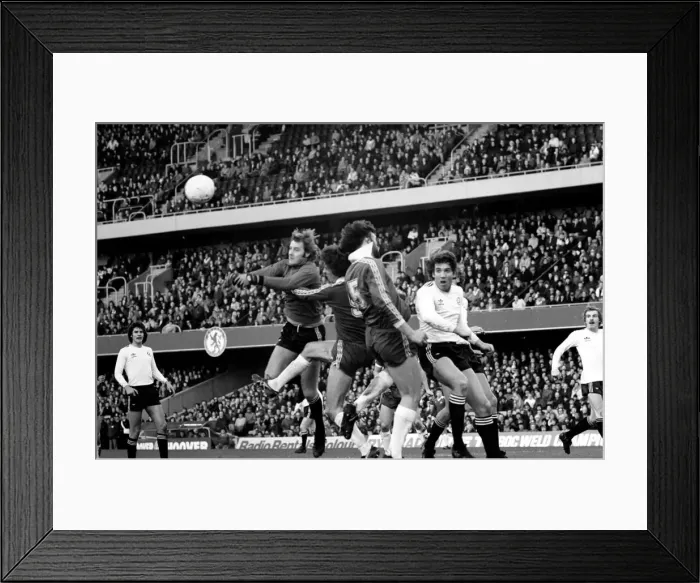 Framed Print : Division Two Football 1980  /  81 Season. Chelsea v Swansea, Stamford Bridge