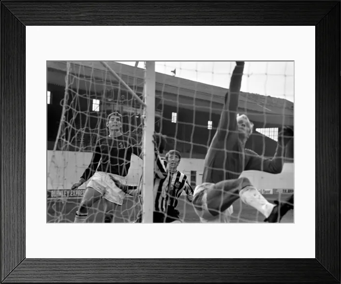 Framed Print : Burnley v. Newcastle. Action from match. November 1969 Z10626 Framed Print : Burnley v. Newcastle. Action from match. November 1969 Z10626