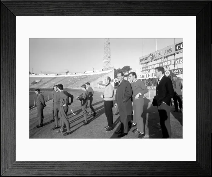 Framed Print : Sport Football: Newcastle United training in Portugal before their Fairs Cup European