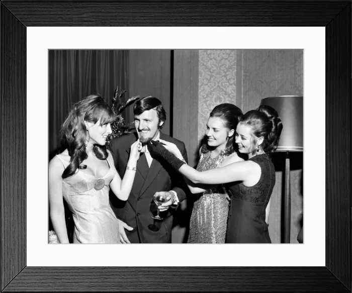 Framed Print : Miss World contestants now in London for the final on the 27th November came face to face