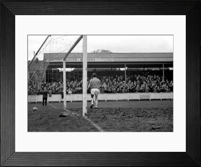 Framed Print : Wigan v Port Vale FA Cup Round One 1969 / 70 Season A shot from Wigan full back Sutherland Framed Print : Wigan v Port Vale FA Cup Round One 1969 / 70 Season A shot from Wigan full back Sutherland
