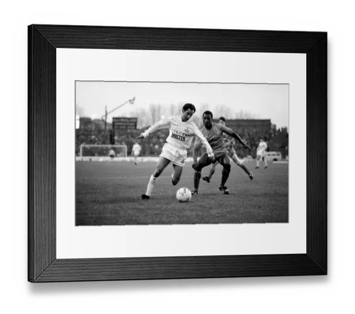 Framed Print : Division One Football 1985  /  86 Season. Chelsea v. Tottenham Hotspur, Stamford Bridge