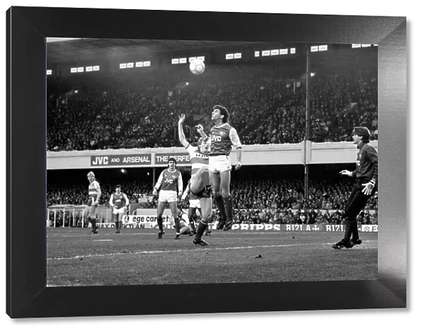 Division One Football 1985  /  86 Season. Arsenal v. Queens Park Rangers, Highbury
