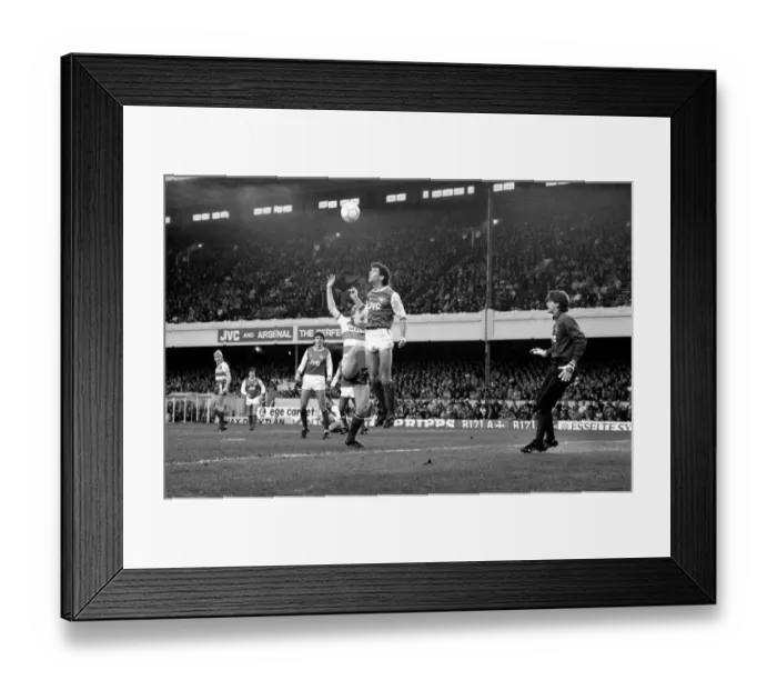 Framed Print : Division One Football 1985 / 86 Season. Arsenal v. Queens Park Rangers, Highbury Framed Print : Division One Football 1985 / 86 Season. Arsenal v. Queens Park Rangers, Highbury