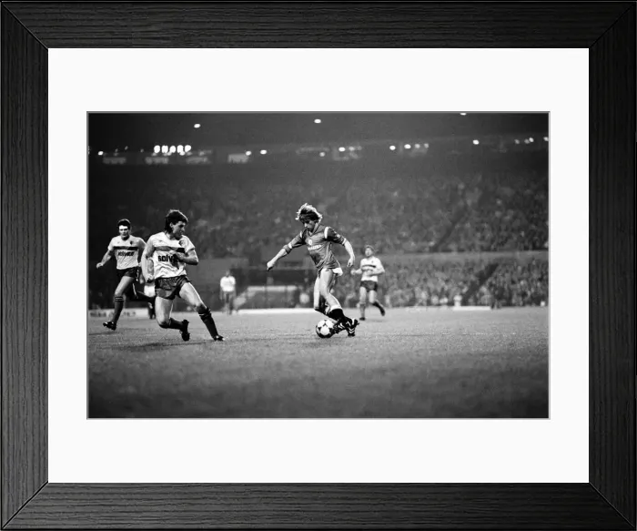Framed Print : Division One Football 1985 / 86 Season. Manchester United v Watford, Old Trafford Framed Print : Division One Football 1985 / 86 Season. Manchester United v Watford, Old Trafford