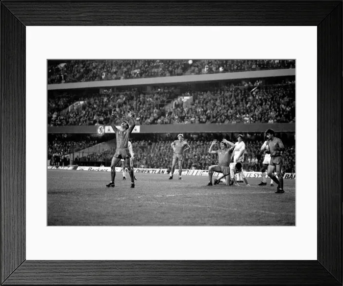 Framed Print : Division One Football 1985 / 86 Season. Chelsea v. Tottenham Hotspur, Stamford Bridge Framed Print : Division One Football 1985 / 86 Season. Chelsea v. Tottenham Hotspur, Stamford Bridge