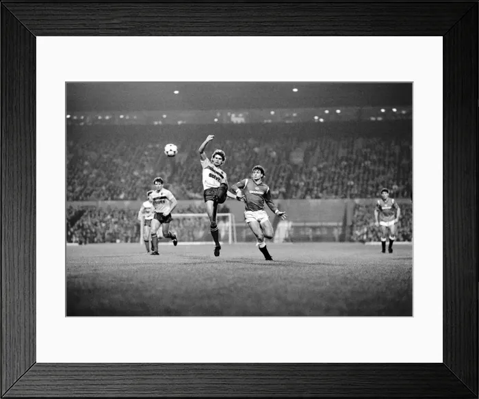 Framed Print : Division One Football 1985 / 86 Season. Manchester United v Watford, Old Trafford Framed Print : Division One Football 1985 / 86 Season. Manchester United v Watford, Old Trafford