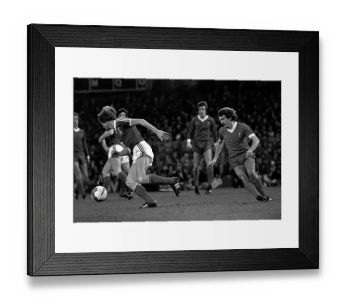 Framed Print : Division One Football 1980  /  81 Season. Ipswich v Liverpool, Portman Road
