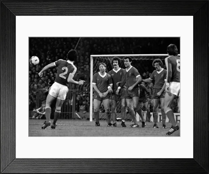 Framed Print : Division One Football 1980  /  81 Season. Ipswich v Liverpool, Portman Road