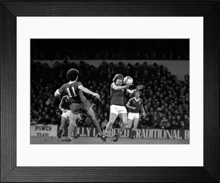 Framed Print : Division One Football 1980  /  81 Season. Ipswich v Liverpool, Portman Road