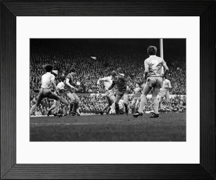 Framed Print : English FA Cup match at Anfield Liverpool 2 v Stoke City 0 January 1983