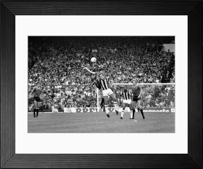 Framed Print : English League Division One match. West Bromich Albion 3 v Manchester United 1