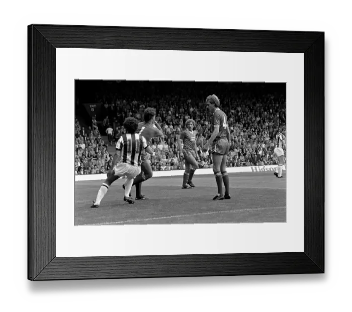 Framed Print : English League Division One match. Liverpool 2 v West Bromwich Albion 0 Framed Print : English League Division One match. Liverpool 2 v West Bromwich Albion 0