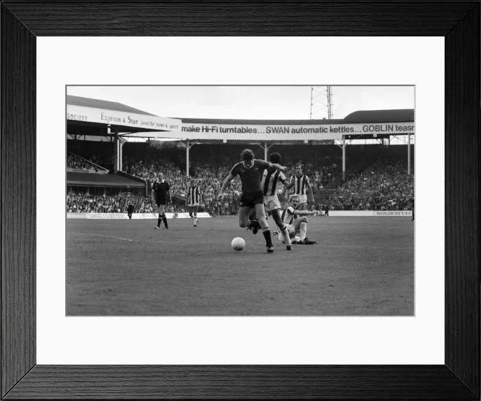 Framed Print : English League Division One match. West Bromich Albion 3 v Manchester United 1