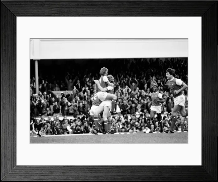 Framed Print : Division One Football 1980 / 81 Season. Arsenal v Aston Villa, Highbury Framed Print : Division One Football 1980 / 81 Season. Arsenal v Aston Villa, Highbury