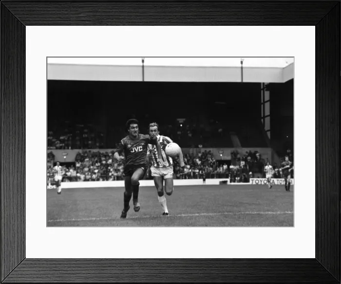 Framed Print : English League Division One match. Stoke City 2 v Arsenal 1 August 1982