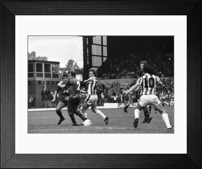 Framed Print : English League Division One match. Stoke City 2 v Arsenal 1 August 1982