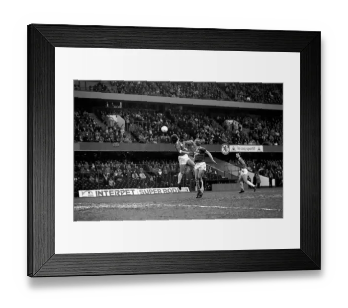 Framed Print : Chelsea 2 v. Leicester 2. Division One Football February 1986 LF18-04-056