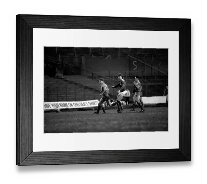 Framed Print : Chelsea 2 v. Leicester 2. Division One Football February 1986 LF18-04-033 Framed Print : Chelsea 2 v. Leicester 2. Division One Football February 1986 LF18-04-033