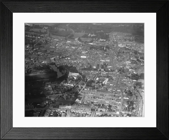 Framed Print : Aerial view of Maidstone, Kent. Circa 1926. Local Caption These are rough scans