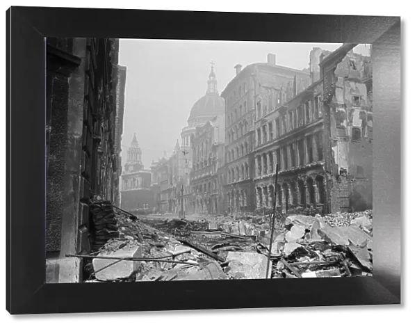 Bomb damage near St. Pauls Cathedral 13th May 1941