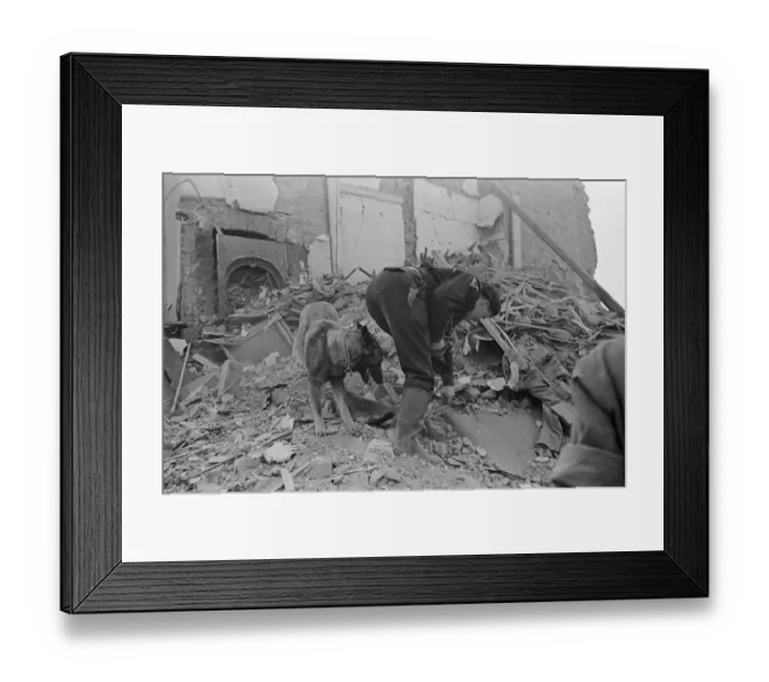 Framed Print : V2 Rocket damage at Leytonstone. 3rd November 1944