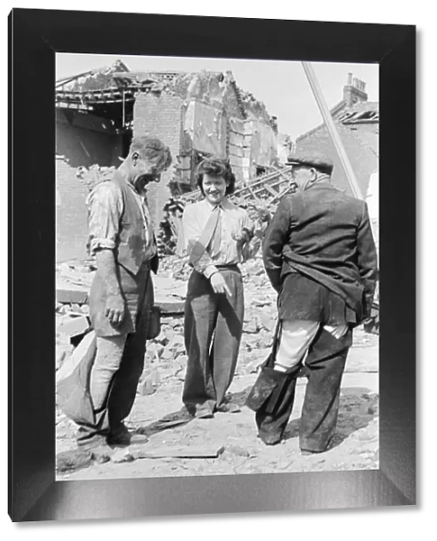Bomb blast effect on people, ripped trousers, 20th July 1944