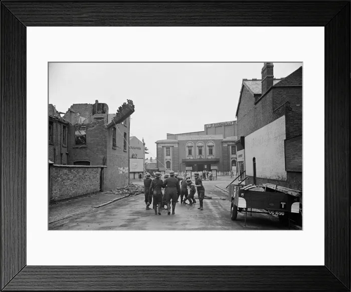 Framed Print : Bomb Damage at Birmingham, Circa 1940 Framed Print : Bomb Damage at Birmingham, Circa 1940
