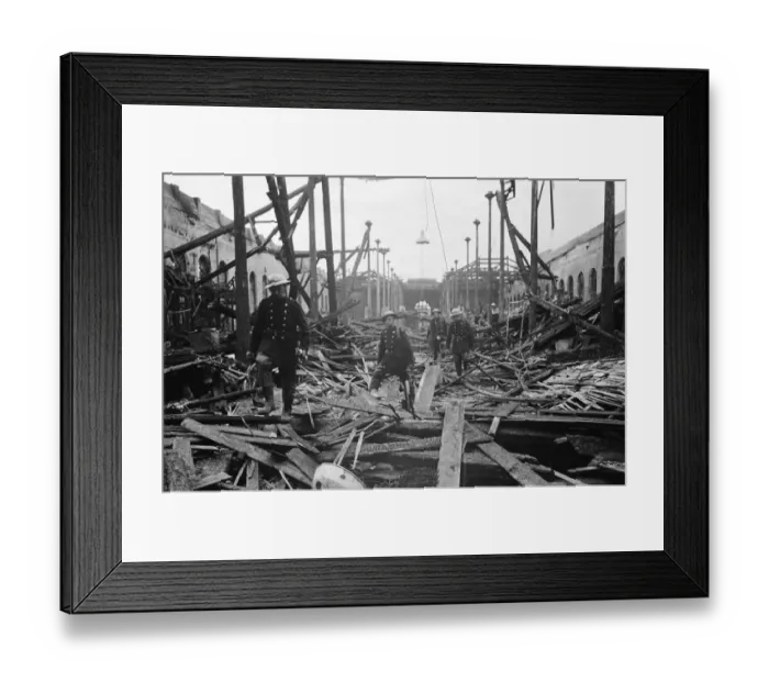 Framed Print : Bomb Damage at Market Hall, Birmingham, Circa 1940