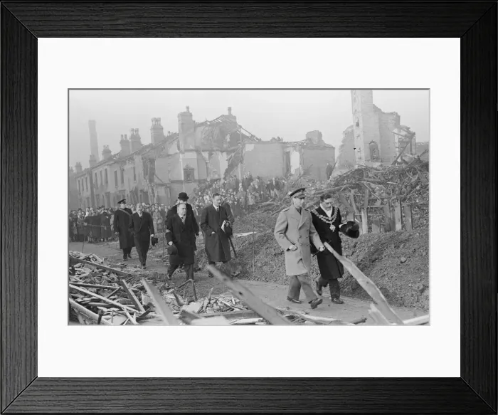 Framed Print : George VI visit to Birmingham Framed Print : George VI visit to Birmingham