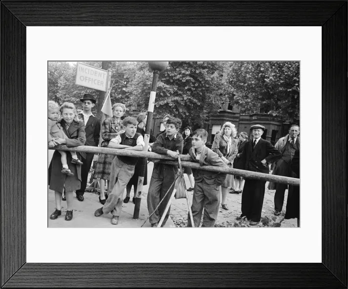 Framed Print : V1 (Robotplane) damage and incident at Elgin Road, Croydon 23rd June 1944 Framed Print : V1 (Robotplane) damage and incident at Elgin Road, Croydon 23rd June 1944