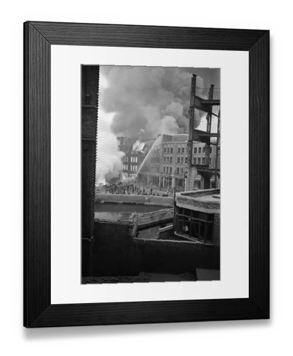 Framed Print : Bomb damage, Brown Brothers, Great Eastern Street, London, 26th July 1944 Framed Print : Bomb damage, Brown Brothers, Great Eastern Street, London, 26th July 1944
