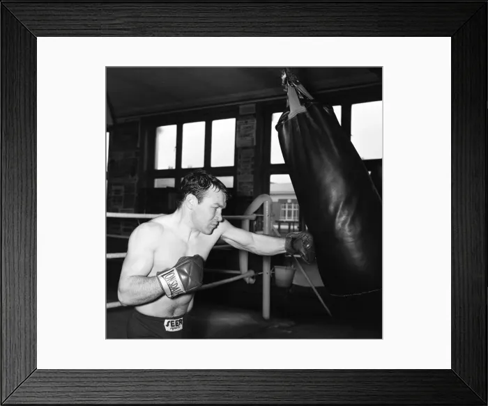 Framed Print : British Lightweight champion boxer Dave Charnley training at the Thomas A Framed Print : British Lightweight champion boxer Dave Charnley training at the Thomas A