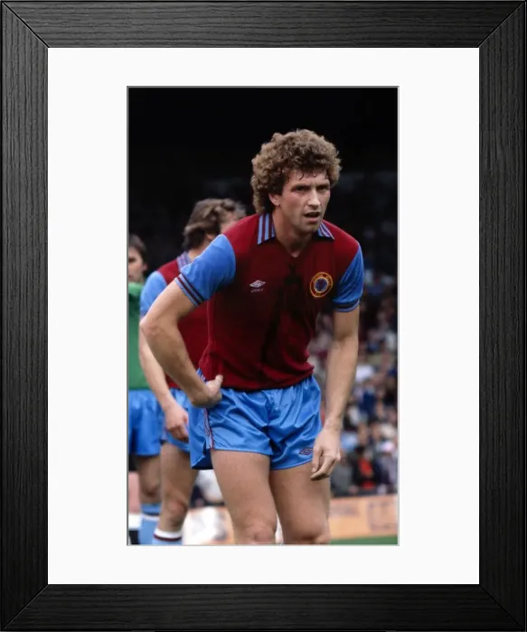 Framed Print : Ken Swain - September 1980 Football Player of Aston Villa - in action