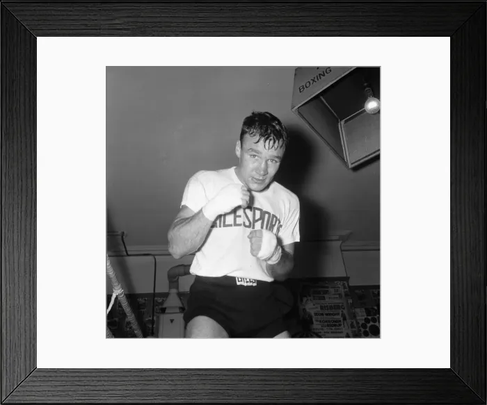 Framed Print : British lightweight champion boxer Dave Charnley training at Thomas A Framed Print : British lightweight champion boxer Dave Charnley training at Thomas A