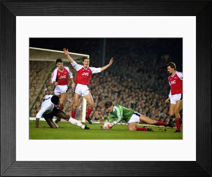 Framed Print : Football English League Division One 1988  /  89 Season. Arsenal 2 v Tottenham Hotspur