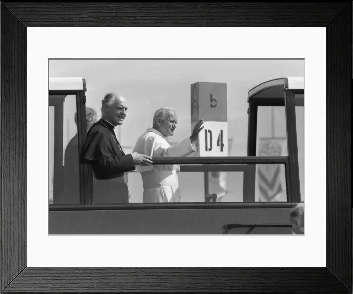 Framed Print : Pope John Paull IIs visit to Coventry Airport for a mid-morning mass Framed Print : Pope John Paull IIs visit to Coventry Airport for a mid-morning mass