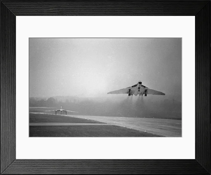 Framed Print : Avro Vulcan Bombers at RAF Station 12th February 1965