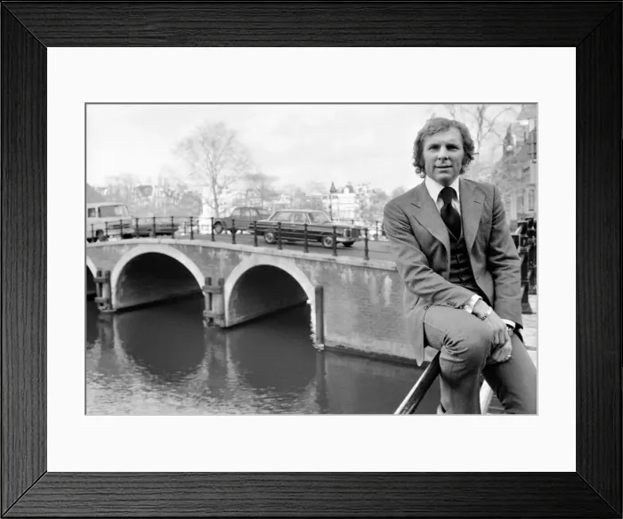 Framed Print : Pictures of England Captain Bobby Moore in Amsterdam, where he went to watch the Ajax vs Framed Print : Pictures of England Captain Bobby Moore in Amsterdam, where he went to watch the Ajax vs