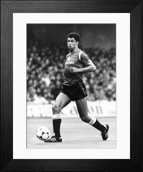 Framed Print : Paul McGrath of Manchester United in action against Queens Park Rangers durinf their Framed Print : Paul McGrath of Manchester United in action against Queens Park Rangers durinf their