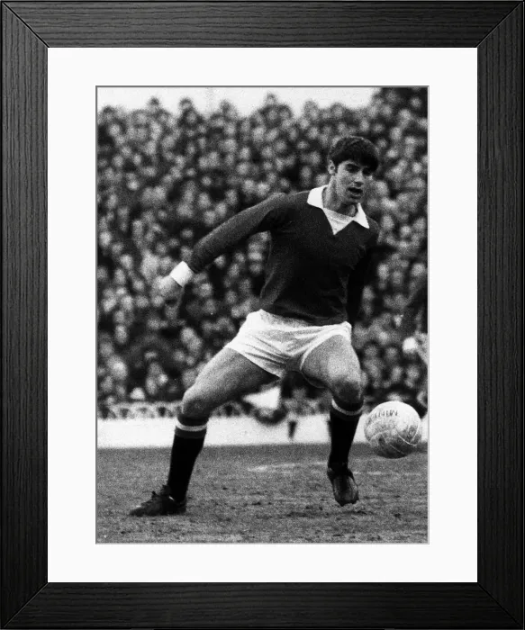 Framed Print : Martin Buchan in action for Manchester Unitedin the league match against Spurs at White Framed Print : Martin Buchan in action for Manchester Unitedin the league match against Spurs at White
