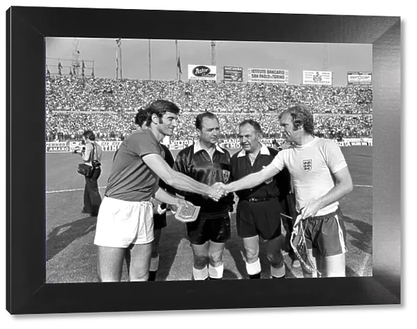 Football: England v. Italy: Bobby Moore presentations to celebrate his 107th cap for