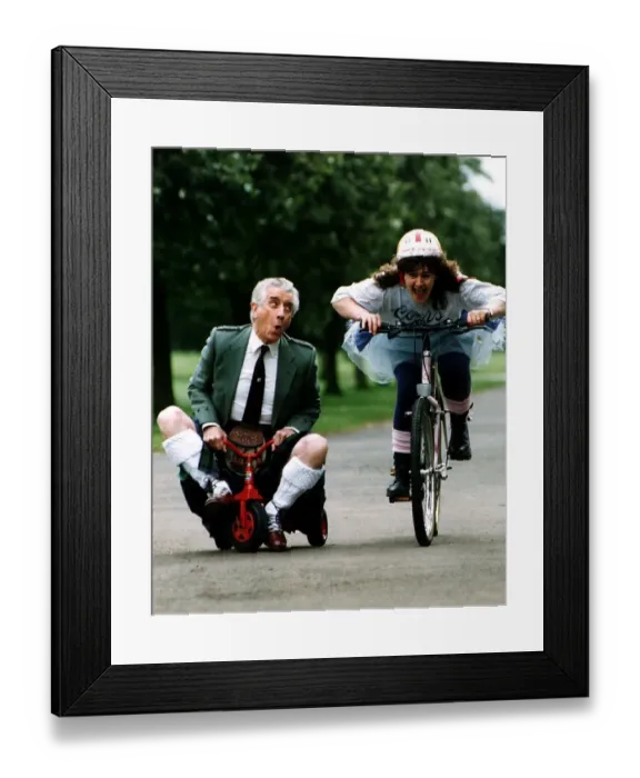 Framed Print : Johnny Beattie comedian riding child bike The Great Clyde Cycle Wheelie day racing Angela Framed Print : Johnny Beattie comedian riding child bike The Great Clyde Cycle Wheelie day racing Angela