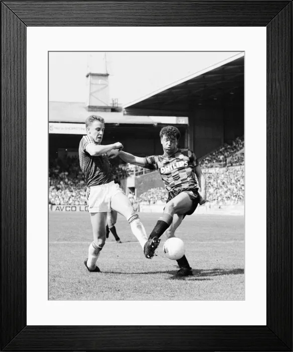 Framed Print : English League Division One match at Upton Park. West Ham United 2 v Manchester Framed Print : English League Division One match at Upton Park. West Ham United 2 v Manchester