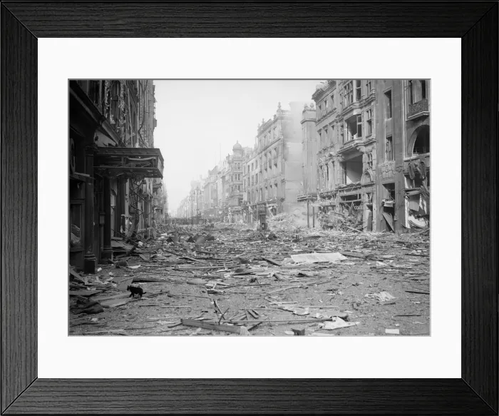 Framed Print : WW2 Air Raid Damage April 1941 Bomb damage in London - view of the wreckage Framed Print : WW2 Air Raid Damage April 1941 Bomb damage in London - view of the wreckage