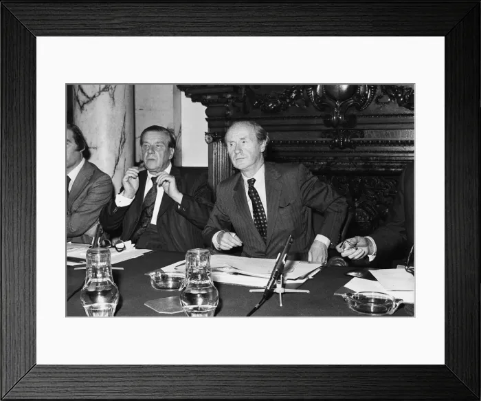 Framed Print : Chancellor of the Exchequer Anthony Barber with General Secratary of the TUC Vic Fether Framed Print : Chancellor of the Exchequer Anthony Barber with General Secratary of the TUC Vic Fether