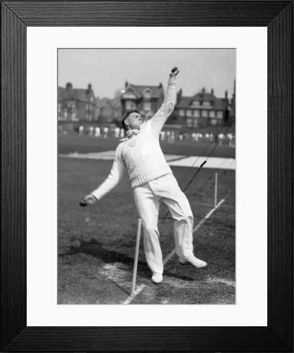 Framed Print : Sussex cricketer George Pearce c. 1935 Framed Print : Sussex cricketer George Pearce c. 1935